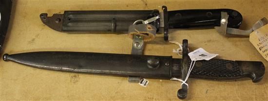 Russian Kalashnicov bayonet & Spanish Bolo bayonet (2)(-)